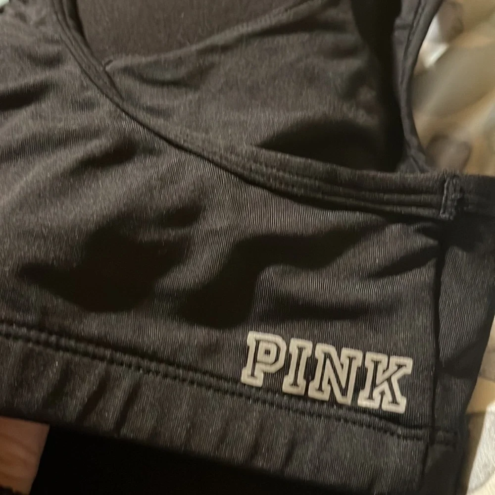 Victoria’s Secret PINK Black Retro 90’s Sports Bra Size small